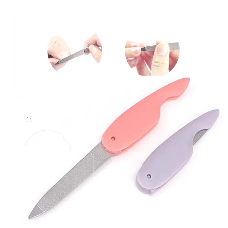 Buy Portable Fold Professional Nail File Cuticle Lime Buffer Double Side