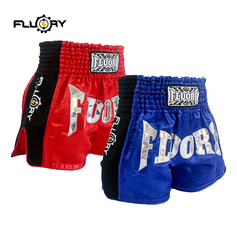 Мужские и женские шорты muay thai FLUORY MTSF30 спортивные штаны для бокса mma|Боксерские