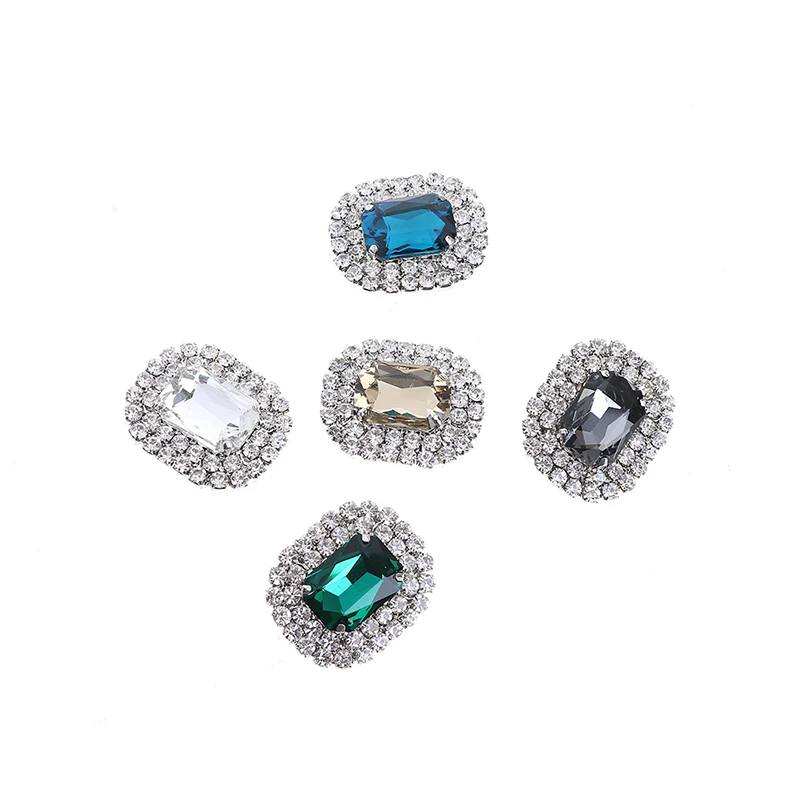 10 Colors Metal Rhinestone Shoes Buckle Clip Fashion Shining High-Quality Shoe Clips Decoration
