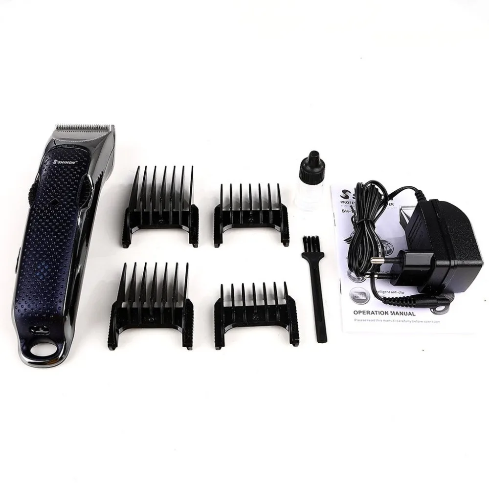 

SH-1869 Electric Hair Clipper Rechargeable Professional Hair Cutter Trimmer with Guide Combs Universal Barber Haircut Tool