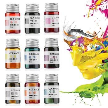 

7ml Creative Colored Painting Ink Signature Pen Non-carbon Ink For Fountain Dip Pen Calligraphy Writing Painting Graffiti
