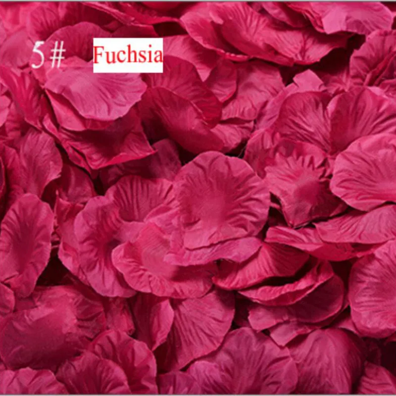 500 шт/партия шелковые лепестки роз для свадьбы украшение для вечеринки в день рождения романтические искусственные лепестки роз Свадебные цветы розы - Цвет: fuchsia