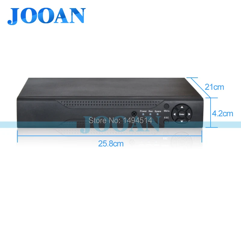 JOOAN H.264 4CH CCTV NVR безопасности IP Камера Видео видеонаблюдения Системы P2P ONVIF 2MP сети