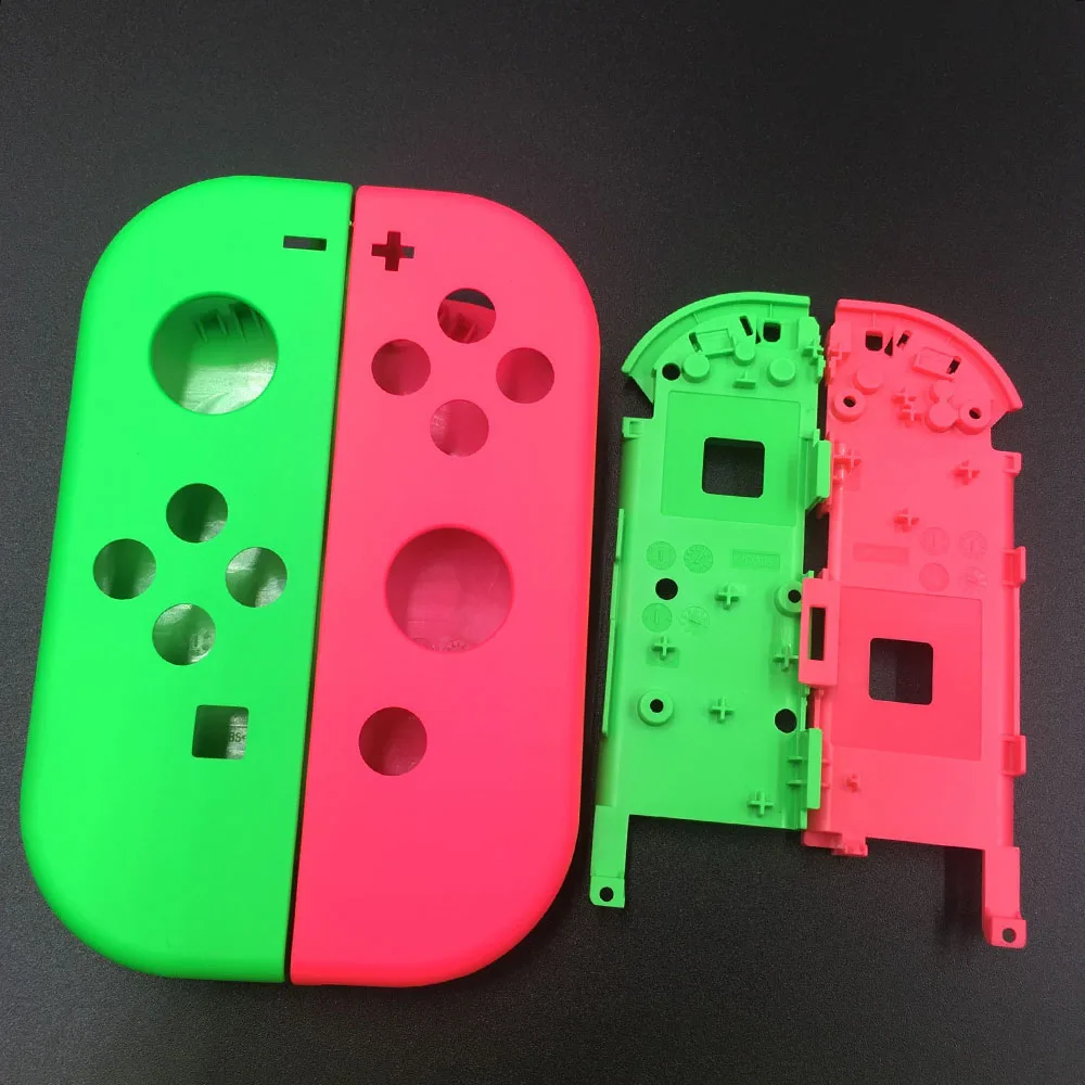 Пластиковый R L корпус Оболочка Чехол для переключателя NS NX Joy Con контроллер - Цвет: Green Pink LR Midlle