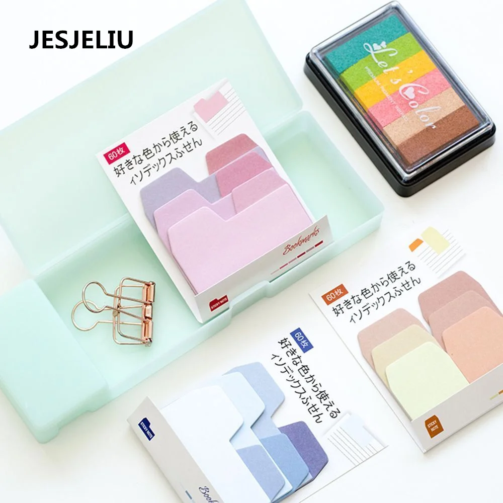 

1 Set Note Bookmark Colorful Gradient Memo Sticky Pad Daily Sticker Scrapbooking
