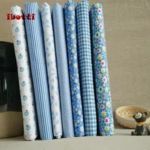 Ibotti 7 шт. 50x50 см Мятная Цветочная сетка в горошек хлопок Ткань для шитья Тильда кукольная ткань Сделай Сам Лоскутное шитье текстильная ткань