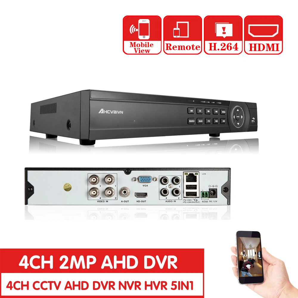 AHCVBIVN4CH CCTV Системы 1080 P TVI 4CH видеонаблюдения DVR с 4 шт. 2.0MP CCD безопасности Камера 1920*1080 CCTV камера наблюдения Системы