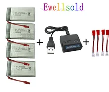 Ewellsold X5HC X5HW Battery Spare Parts 3 7V 1200mAh Li Battery For X5HC X5HW with 4in1