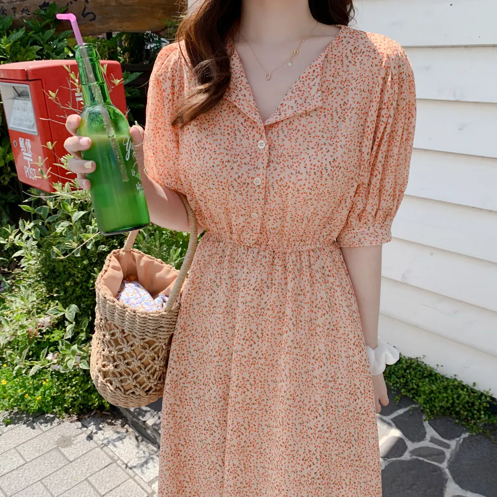 

horse Girls floral plus size New mid Summer dress Boho party chiffon Female Dress print short Sleeve Women Dresses Robe Vestido