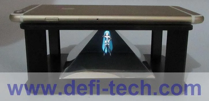 Dfabs DIY 3D Голографическая проекционная пирамида для galaxy S4 iphone 4 5 5S 5C 6Hatsune Miku|3d holographic
