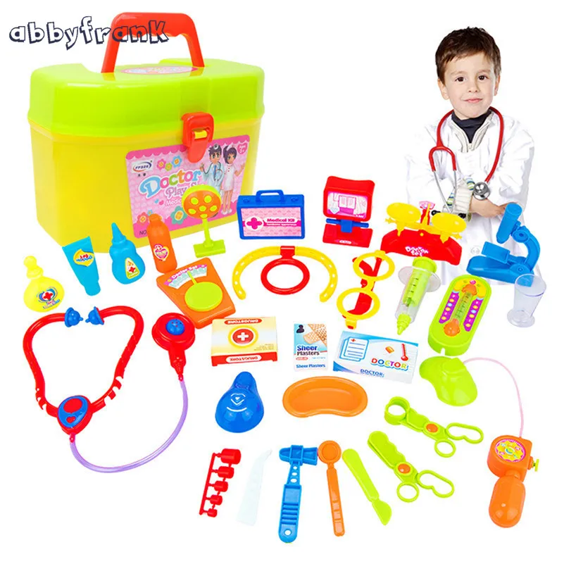 Abbyfrank Children Simulation Doctor Set Pretend Play Toys Medical Tool Box Gift For Kids Doctora Juguetes Brinquedo Menino | Игрушки и