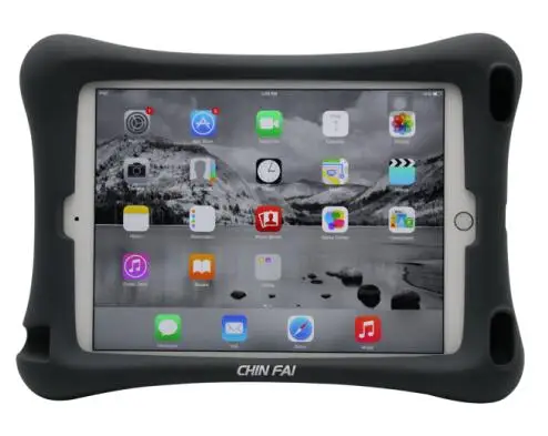 Чехол CHINFAI 1:1 для iPad A1822 A1893 моющийся противоударный силиконовый чехол-подставка для iPad Air Pro 9,7 - Цвет: Black