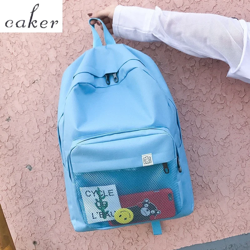 Caker 2017 Girls Backpacks Oxford Backpack For School Student High Quality Colleague Blue Backpacks For Girls