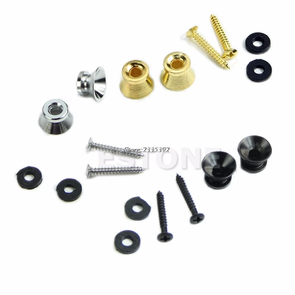 

1Pair Guitar Parts Electric Acoustic Guitar Bass Strap Button Screw Lock