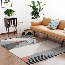 Индийский нордический hand-woven100% шерсть Wilton ковер килим гостиная простой современный геометрический узор чайный столик бытовой пол ковер