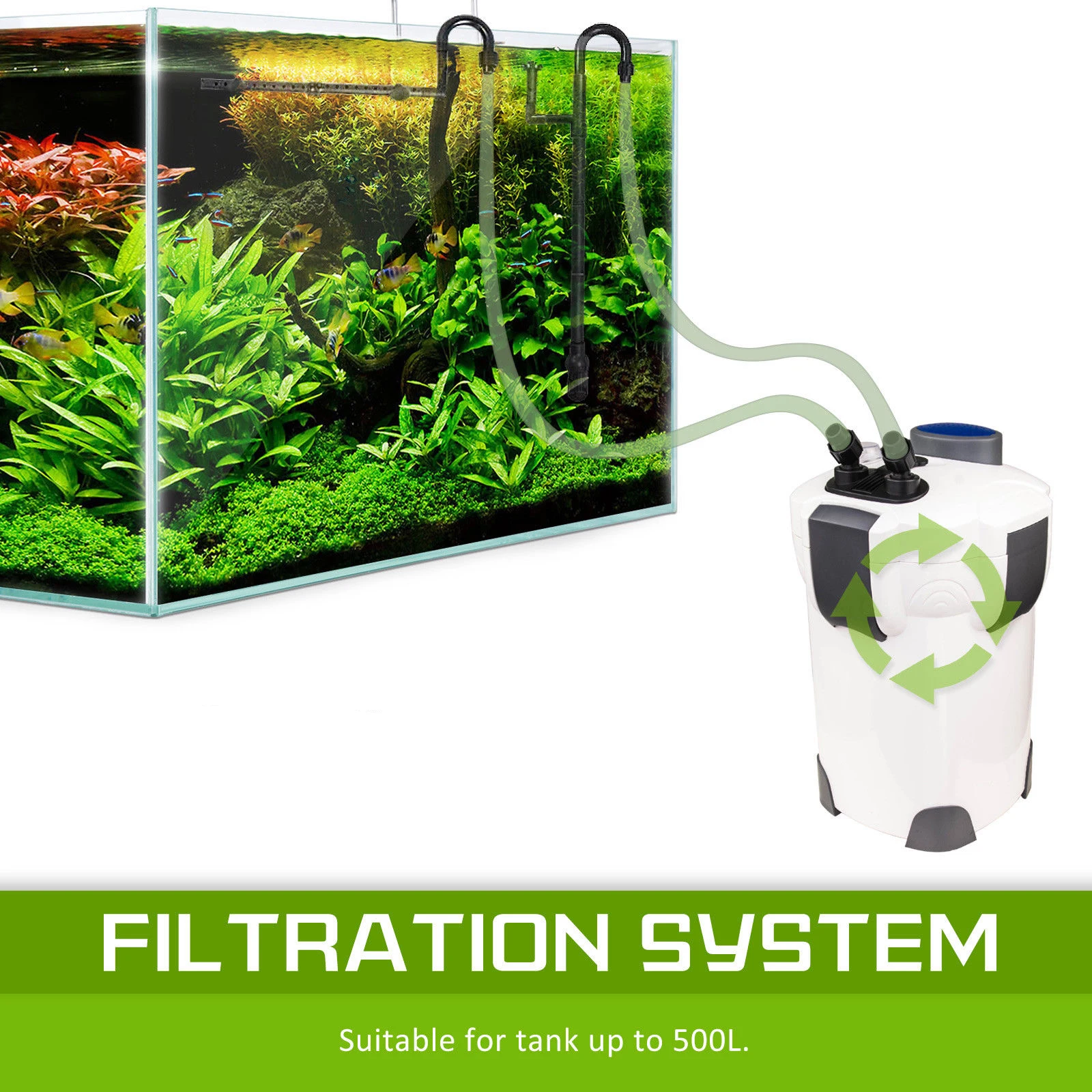 

NCFAQUA 55W 2000L/h SUNSUN HW-304B 4 Stage Aquarium External Canister Filter with 9W UV Sterilizer for Aqua Fish Tank Up to 500L