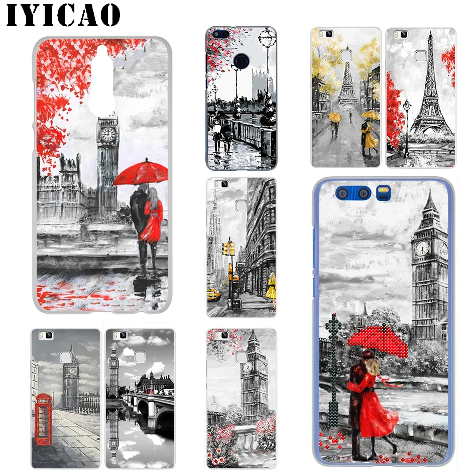 Лондонский Париж Нью-Йорк Lover осенний Maple для Huawei Mate 20 10 30 Lite Pro Y9 2019 Y7 Y6 Prime 2018 2017