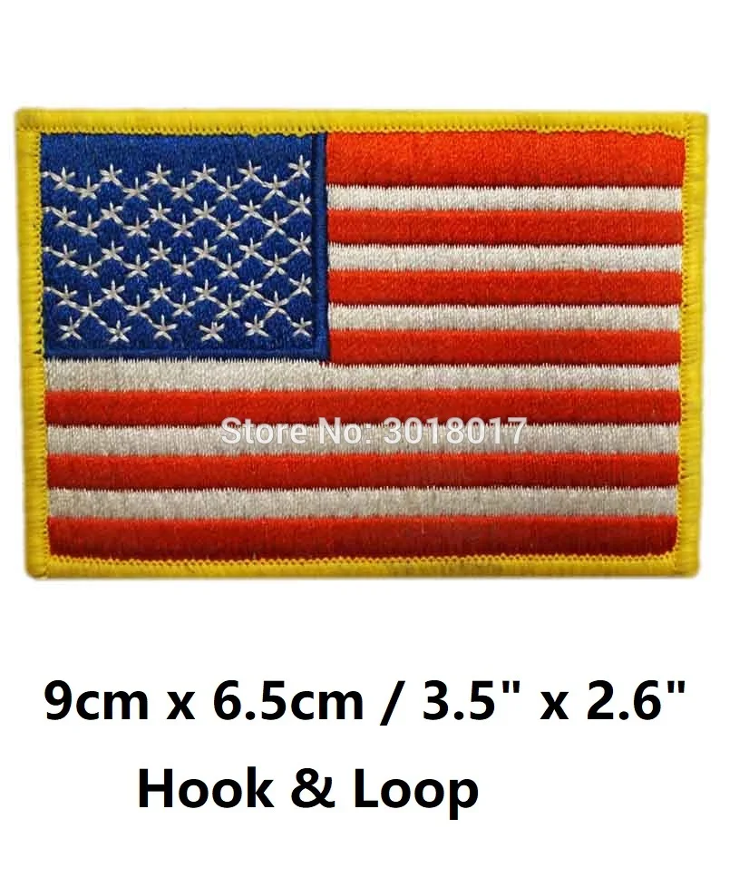 Американский американский флаг США армейская форма MILSPEC полный цветной крючок и патчи с петлей вышитый MORALE MILSPEC военный спецназ