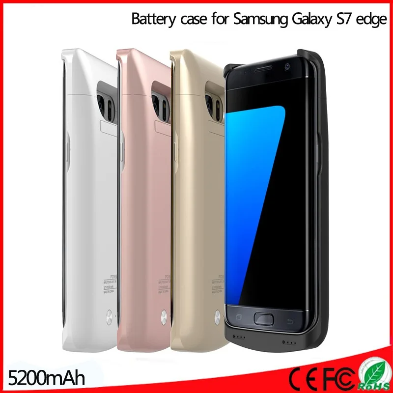 

Charger case For S7 edge 5200mAh External Charger Battery Power Bank Charger Case Cover for Galaxy S7 edge Freeshipping