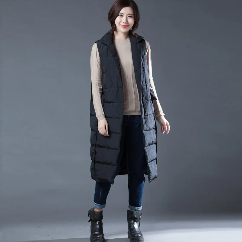 2018 Ceciliayu Winter New Style Women's Warm Vest Fashion Down Women's Vest Slim Standard Sleeveless White Duck Down Coats