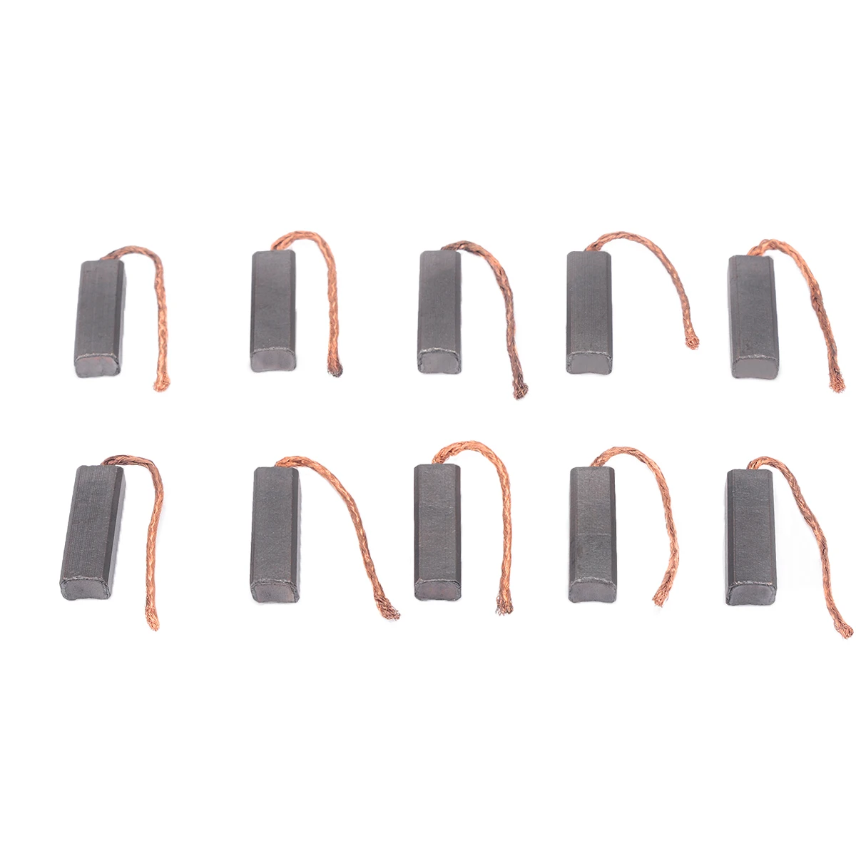 10PCS/SET Carbon & Copper Motor Brush Wire Generator For Automobile Car Generic Electric Motor Brushes 4.5x6.5x20mm