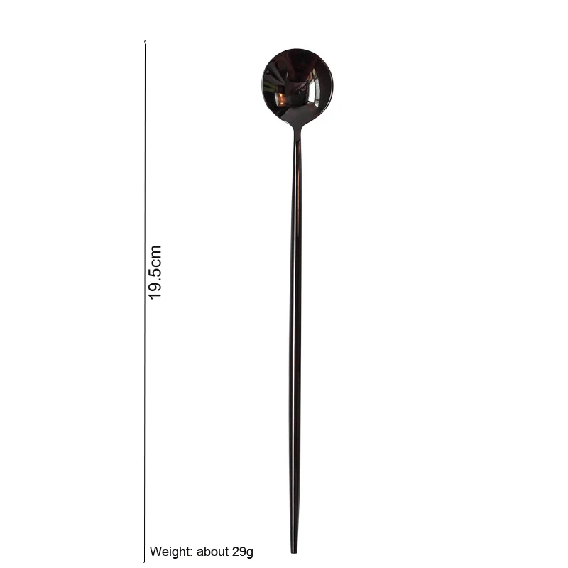 Набор ложек для льда с длинной ручкой из нержавеющей стали 195 мм|coffee spoon|serving spoonspoon