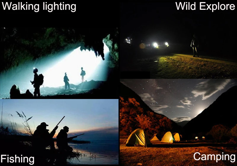 1110 LED Q5 5W Headlamp AC Charger EU US AU Plug Headlight battery white warm white IP66 Head Lamp  Flashlight Torch Fishing lighting Light6