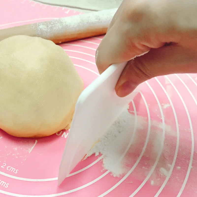 Инструменты для выпечки пластиковый скребок трапециевидный скребок маленький крем торт тесто нож для резки выпечки скребок