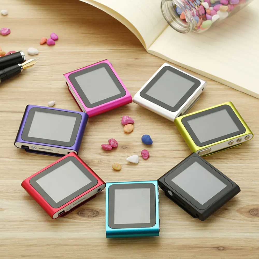 

HIPERDEAL MP3 Player LCD Screen 6th Clip Mp3 Player FM Radio Video Games Movie Support Micro SD TF MINI Player QIY02