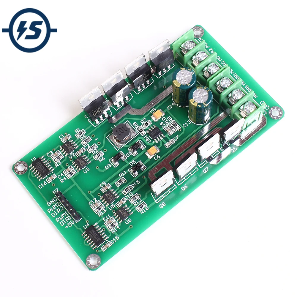 

10A Dual Channel Motor Driver Board Module High Power H Bridge DC 3-36V Strong Braking Function Drive Plate