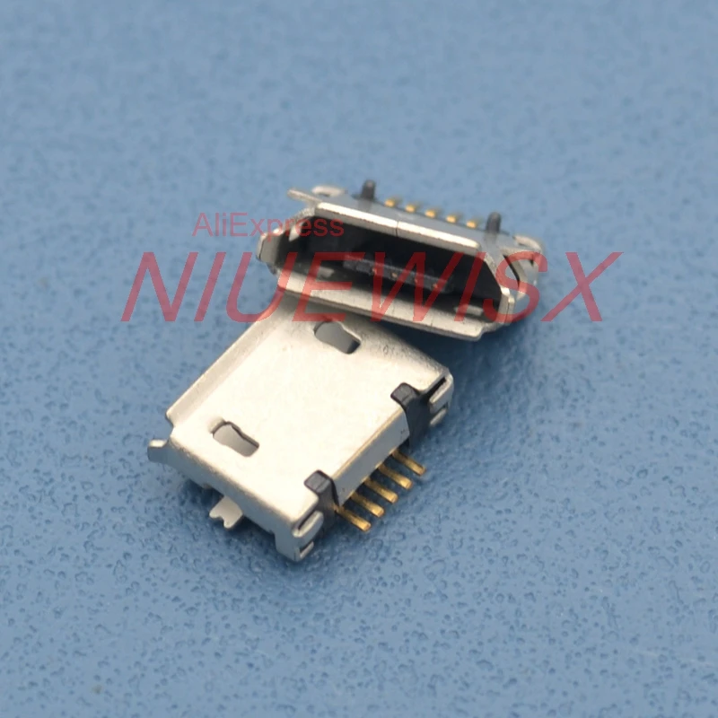 100 шт. разъем micro USB 5pin контакт SMD длинная игла 5pin SMD медный корпус порт для передачи данных порт для зарядки мини usb разъем