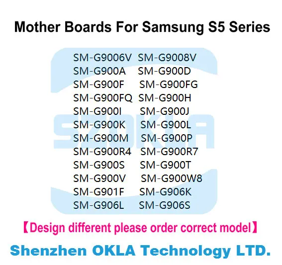 

1pcs For Samsung Galaxy S5 SM G900F G900I G900M G900V 2GRAM 16GB ROM Mainboard Motherboard Logic Board Replacement used original