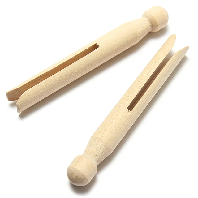 10pcs/Set Wood Crafts 10CM Long Sewing Natural Wooden Clothes Pins Peg Doll  Pins Clips Old Fashioned Pegs Doll Making Decor - AliExpress