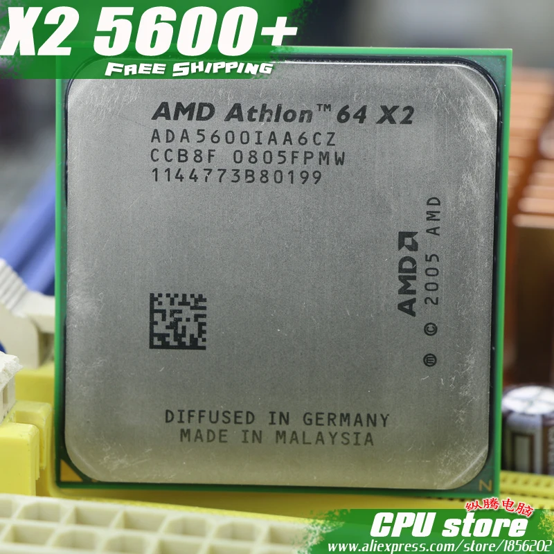 Процессор AMD Athlon 64X2 5600+ cpu(2,8 ГГц/1 м/1000 ГГц) Socket am2(Рабочая) 940 pin, X2 5400