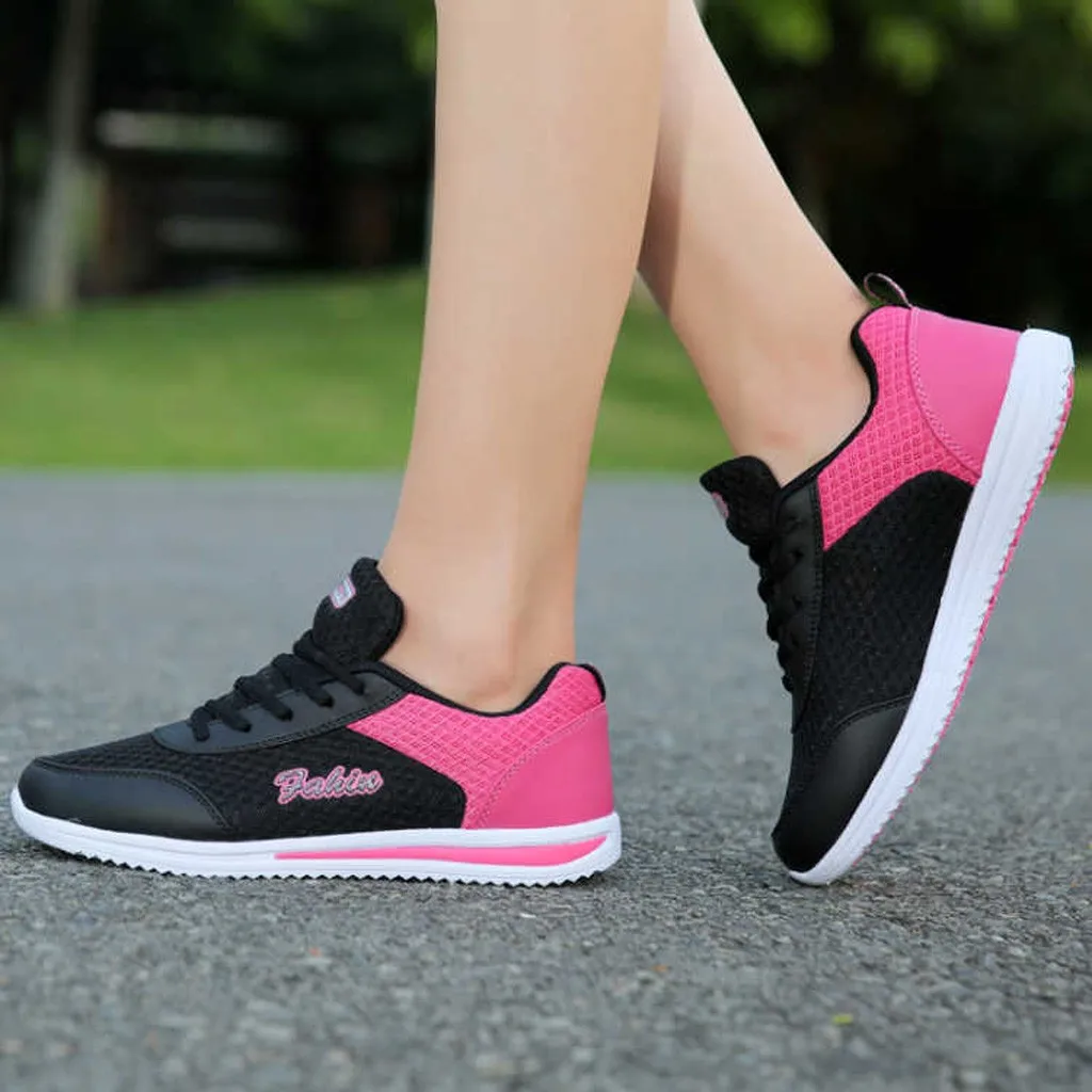 

Mixed Colors Soft Bottom Shoes Fashion Women Sneakers Outdoor Walking Running Lace Up Flats Daily Comfortable Students Shoe