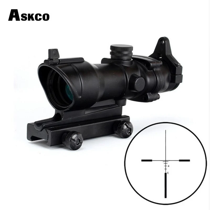 Askco 4x32 прицел из настоящего волокна Оптика BDC стекло травление сетка с Lron