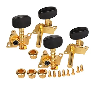 

Gold-plated 2R2L Tuning Pegs Set Gold-Plated 2R2L Machine Head Tuners For Ukulele 4 String
