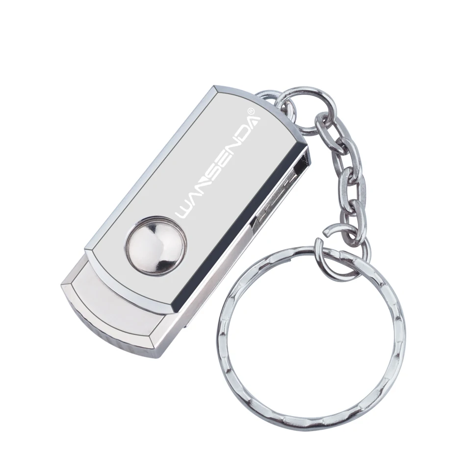 Новый usb 2 0 WANSENDA металлический брелок USB флеш накопитель 32 Гб 64 128 ГБ 8 16 Roation дизайн