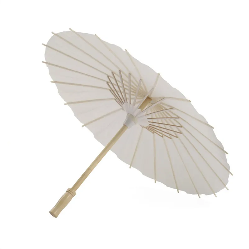 YO CHO 20.47in Wedding mariage Umbrella Wedding Accessories Photo props Decoration Beige Paper White Umbrella DIY Bridal parasol