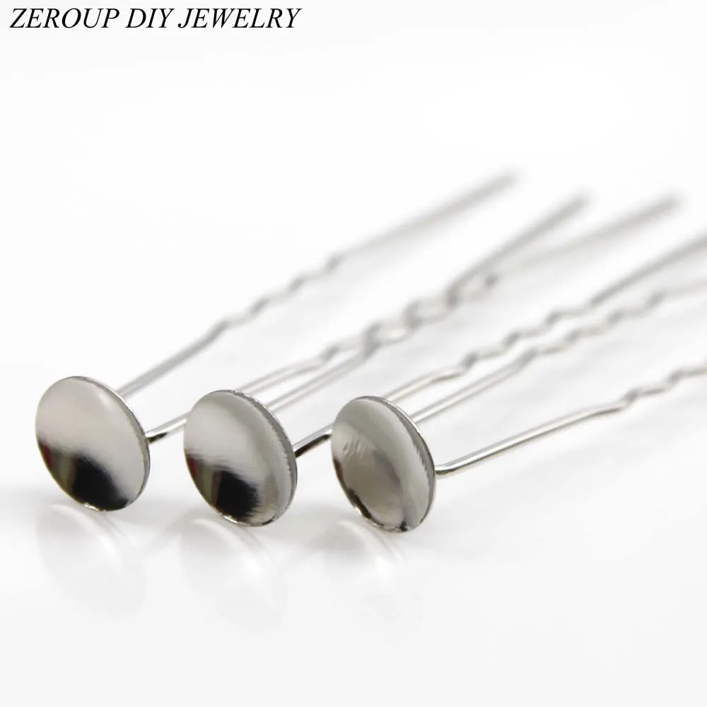 10 мм шт. посеребренные заколки для волос|supplies for jewelry|for jewelrysilver plated |