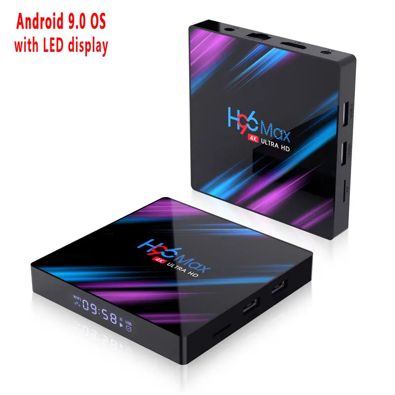  Android 9.0 TV Box H96 MAX 3318 Rockchip RK3318 Quad Core RAM 4GB ROM 32GB 64GB Dual Wifi UHD OS Me