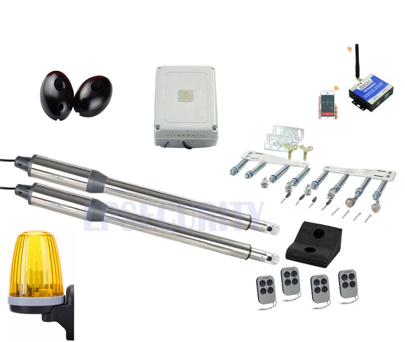 24V Double Automatic Gate Operator Swing Gate Opener with 4 remores