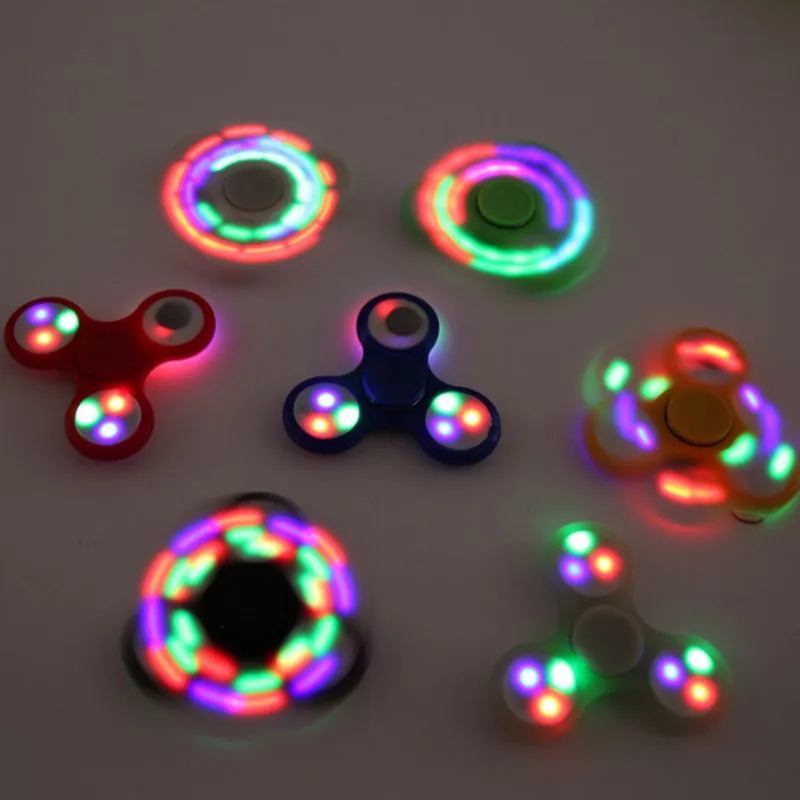 

Fidget Spinner With switch Finger Spinner LED Light ABS EDC Stress Wheel Hand Spinner For Kids Autism ADHD Anxiety Relief Focus