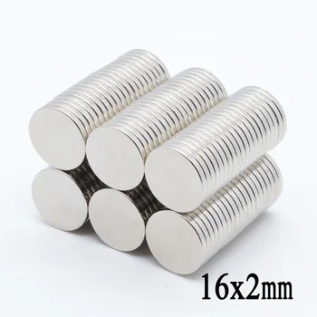 

50pcs 16x2 mm neodymium magnet N35 Small Disc Round Super Strong magnets 16*2 mm Powerful Rare Earth Neodymium Magnets 16x2 mm