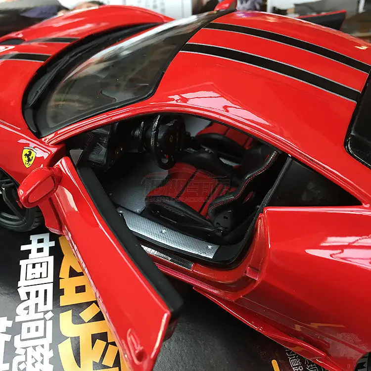 Литой металл 1/18 Fine Edition Supercar 458 Speciale Настольный дисплей коллекция моделей игрушек для детей