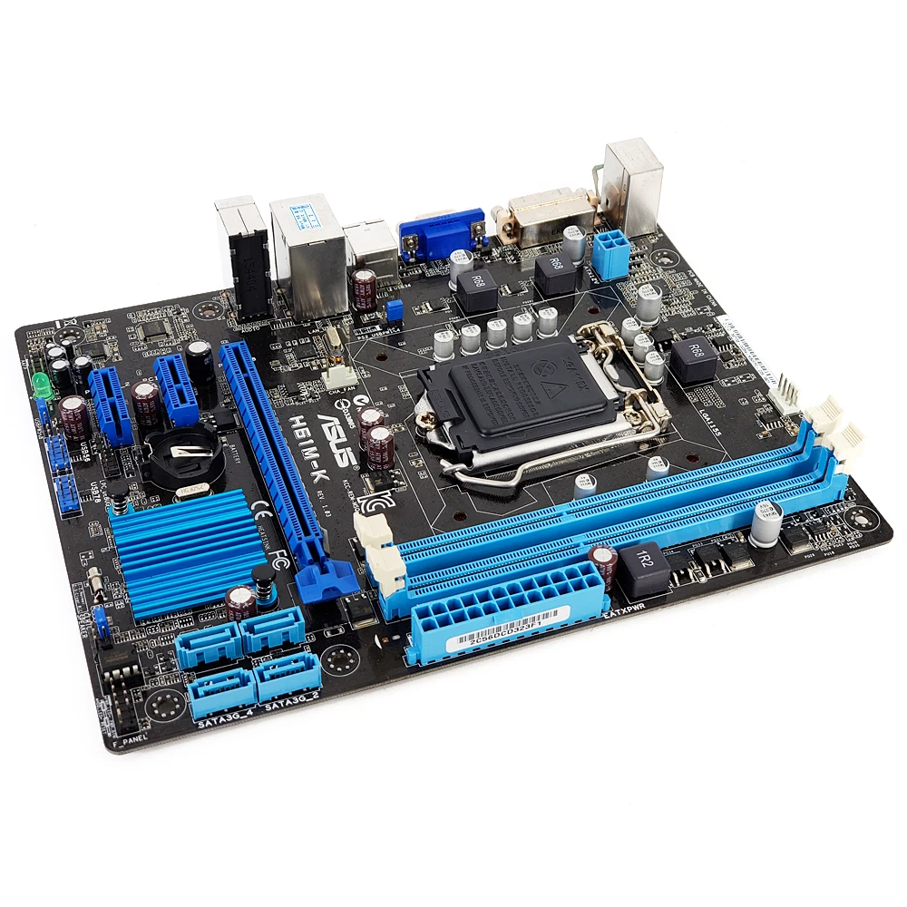 Asus H61M-K настольная материнская плата H61 розетка LGA 1155 Для Core i3 i5 i7 DDR3 16G SATA2 USB2.0 Micro ATX оригинальная б/у материнская плата