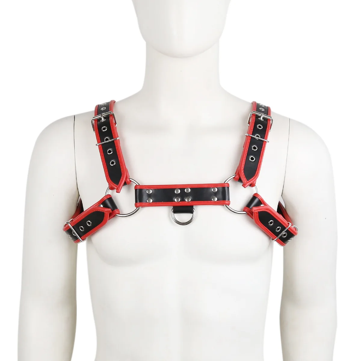

Men's Sexy Harness Exotic Tanks Lingerie Adjustable Bondage Faux Leather Belt Chest Straps Fetish Top Body Custume