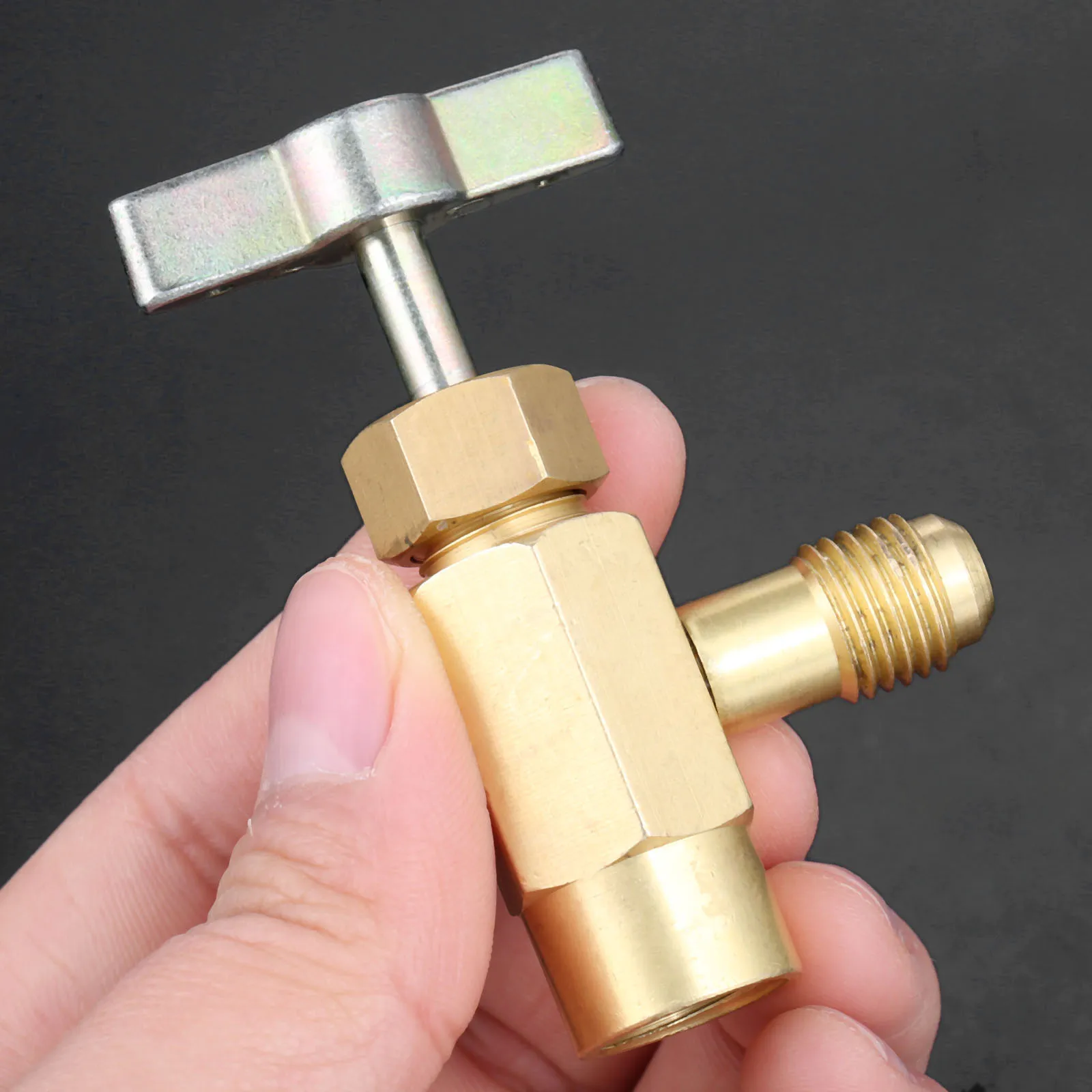 Автомобильные аксессуары R 1234yf можно нажать 1/2 &quotACME LH Female 1/4&quot SAE Male AC хладагент Can
