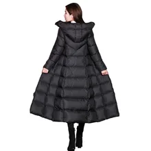 Зимние куртки женские выше колена пальто Женская Толстая куртка парка выше размера с хлопковой подкладкой корейское теплое пальто размера плюс Ins