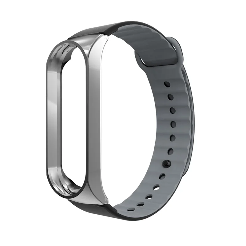 

ONEVAN Mi Band 3 Bracelet Sport Strap Metal Case For Xiaomi Mi Band 3 Smart Band Watch Colorful Replacement Silicone Wrist Strap